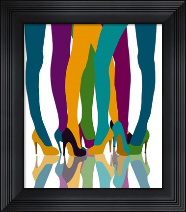 Framed Colorful Legs Print
