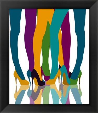 Framed Colorful Legs Print