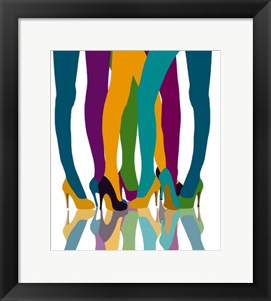 Framed Colorful Legs Print