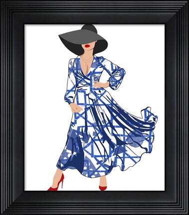 Framed Standing Out In Blue Print