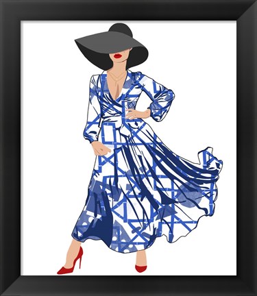 Framed Standing Out In Blue Print