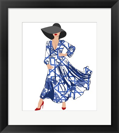 Framed Standing Out In Blue Print