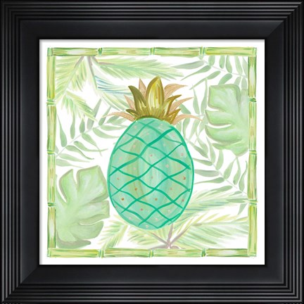 Framed Tropical Pineapple II Print