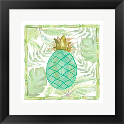 Framed Tropical Pineapple II Print