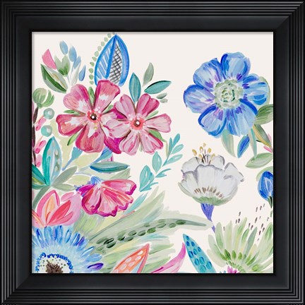 Framed Spring Flower Garden III Print