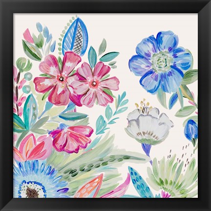 Framed Spring Flower Garden III Print