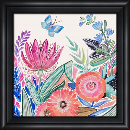 Framed Spring Flower Garden IV Print