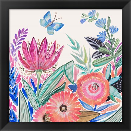 Framed Spring Flower Garden IV Print