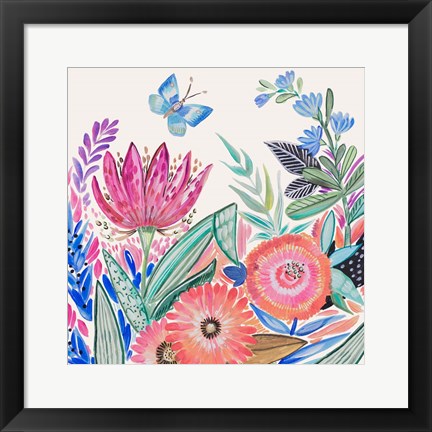 Framed Spring Flower Garden IV Print