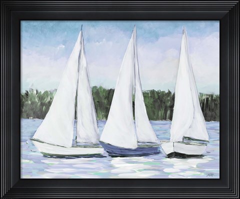 Framed White Sails Print