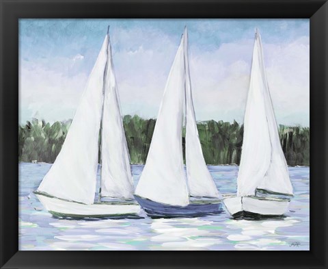 Framed White Sails Print