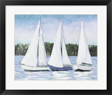 Framed White Sails Print