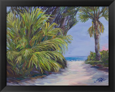 Framed Beach Pathway Print