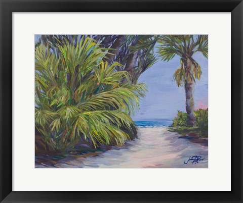 Framed Beach Pathway Print