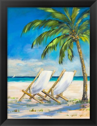 Framed Beach View Print