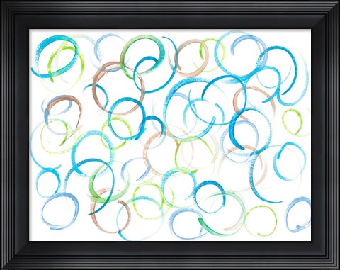 Framed Colorfully Cool Circles Print