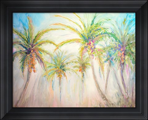Framed Watercolor Palms Scene Print