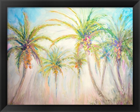 Framed Watercolor Palms Scene Print