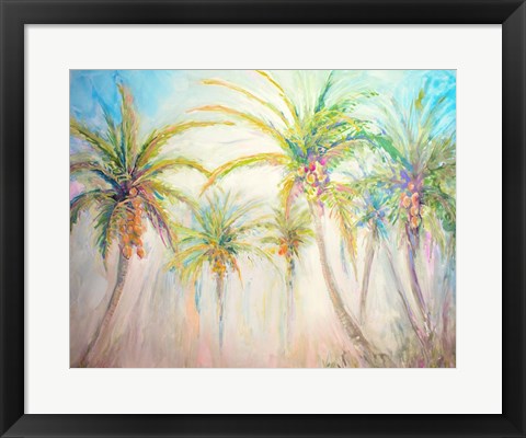 Framed Watercolor Palms Scene Print
