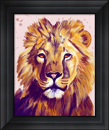 Framed Lion Face Print