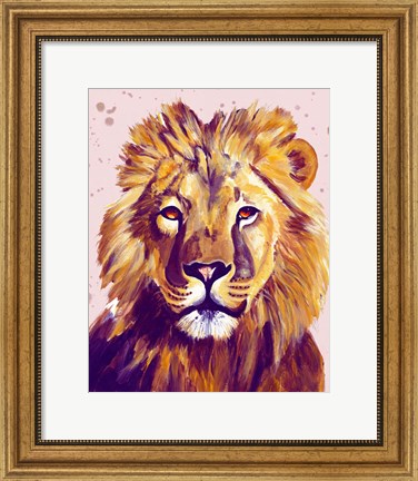 Framed Lion Face Print
