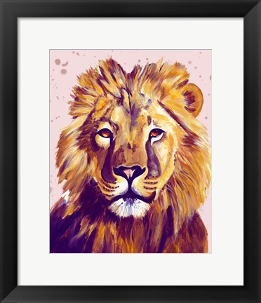 Framed Lion Face Print