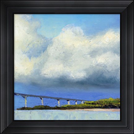 Framed Approaching The Bridge Print