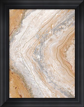 Framed Cool Earth Marble Abstract Print