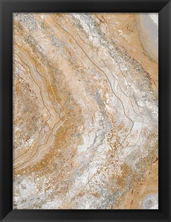 Framed Cool Earth Marble Abstract II Print