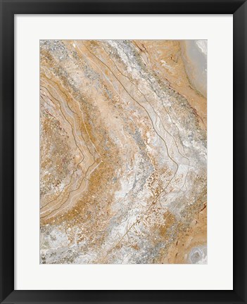 Framed Cool Earth Marble Abstract II Print