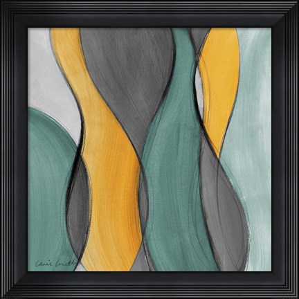 Framed Coalescence in Gray I Print