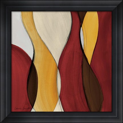Framed Crimson Coalescence I Print