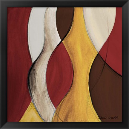 Framed Crimson Coalescence II Print