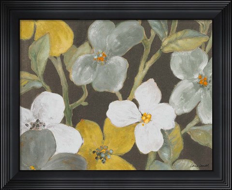 Framed Garden Party in Gray I Print