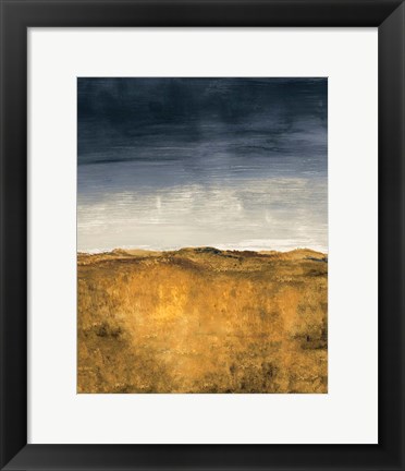 Framed Blue Modern Landscape I Print