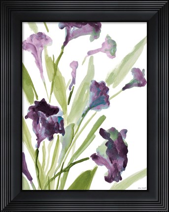 Framed Purple Belles II Print