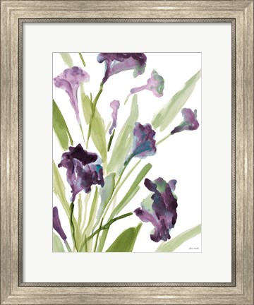 Framed Purple Belles II Print