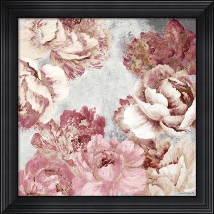 Framed Florals in Pink and Cream Print