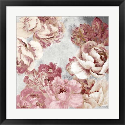 Framed Florals in Pink and Cream Print