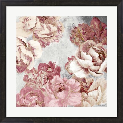 Framed Florals in Pink and Cream Print