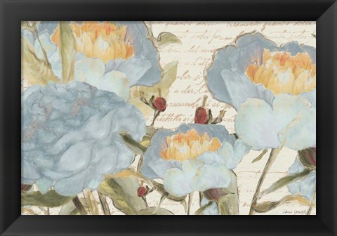 Framed Flowers In The Garden Print