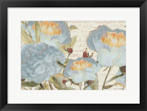 Framed Flowers In The Garden Print