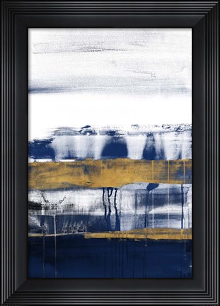 Framed Midnight Gold Rain I Print