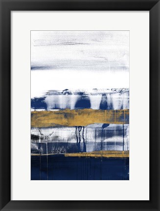 Framed Midnight Gold Rain I Print