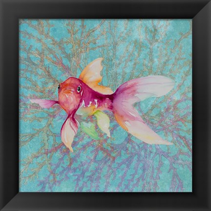 Framed Fish On Coral II Print