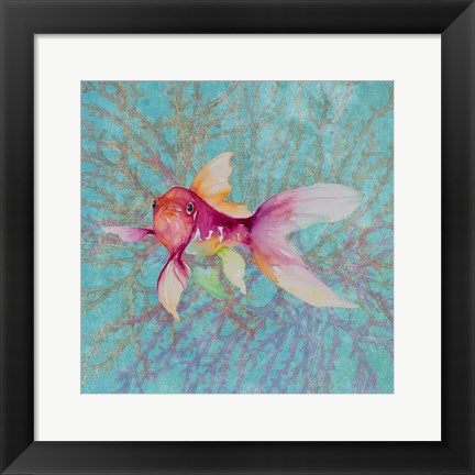 Framed Fish On Coral II Print