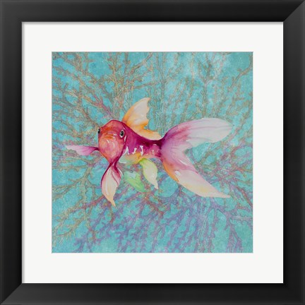 Framed Fish On Coral II Print