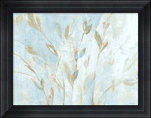 Framed Soft Misty Leaves Print