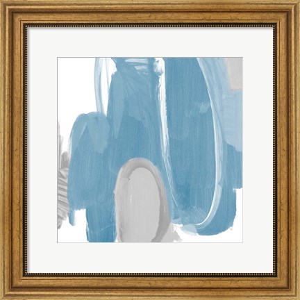 Framed Catching The Tempo Blue I Print