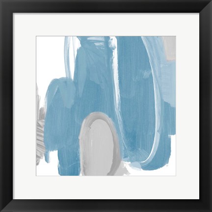 Framed Catching The Tempo Blue I Print